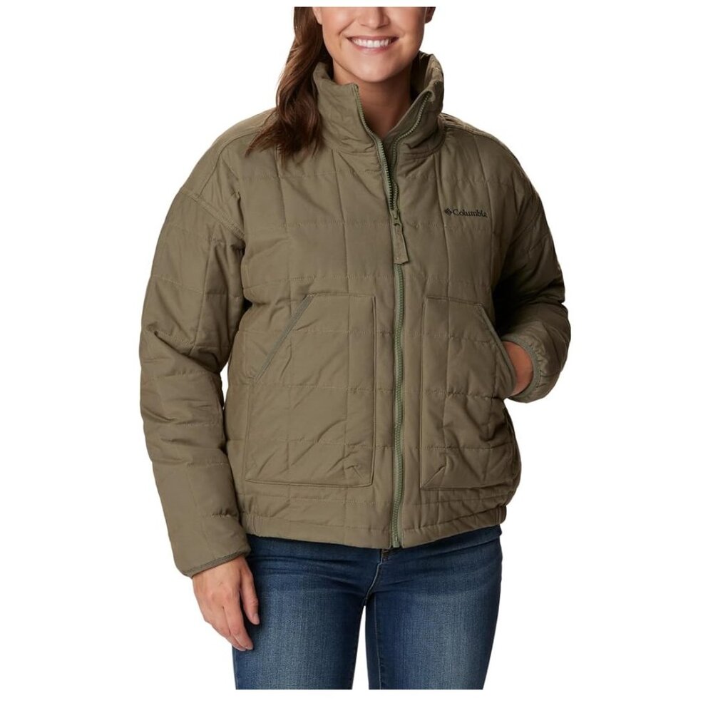 NWT Columbia Women Chatfield Hill II Quilted Jacket Green Size S $200 P211